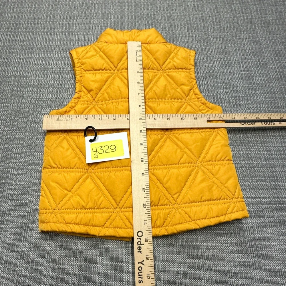 Gymboree Toddler Boys Puffer Vest 2T Yellow Snap Zip Layering‎